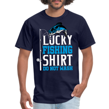 Load image into Gallery viewer, Lucky Fishing Shirt Do Not Wash Unisex Classic T-Shirt - navy