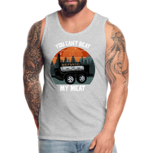 Load image into Gallery viewer, BBQ Grilling You Can't Beat Funny Meat Smoking Men’s Premium Tank - heather gray