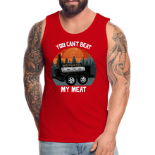 Load image into Gallery viewer, BBQ Grilling You Can't Beat Funny Meat Smoking Men’s Premium Tank - red