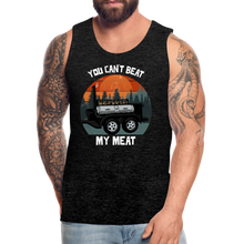 Load image into Gallery viewer, BBQ Grilling You Can't Beat Funny Meat Smoking Men’s Premium Tank - charcoal grey