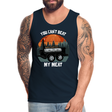 Load image into Gallery viewer, BBQ Grilling You Can't Beat Funny Meat Smoking Men’s Premium Tank - deep navy