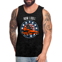 Load image into Gallery viewer, How I Roll Funny Zero Turn Lawn Mower Men’s Premium Tank - charcoal grey