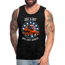 Load image into Gallery viewer, Just A Boy Who Loves Mowers Men’s Premium Tank - charcoal grey