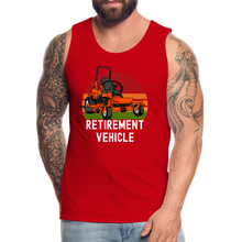 Load image into Gallery viewer, Retirement Vehicle Funny Zero Turn Lawn Mower Men’s Premium Tank - red