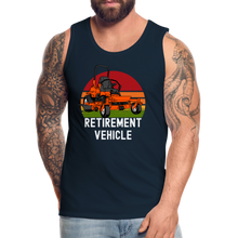 Load image into Gallery viewer, Retirement Vehicle Funny Zero Turn Lawn Mower Men’s Premium Tank - deep navy