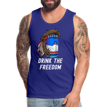 Load image into Gallery viewer, Drink The Freedom Funny 4th Of July Men’s Premium Tank - royal blue