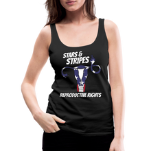 Load image into Gallery viewer, Stars, Stripes, Reproductive Rights Patriotic 4th Of July Women’s Premium Tank Top - black