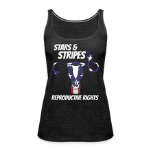 Load image into Gallery viewer, Stars, Stripes, Reproductive Rights Patriotic 4th Of July Women’s Premium Tank Top - charcoal grey