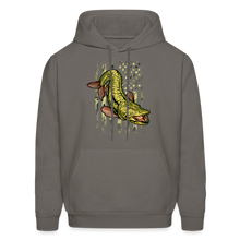 Load image into Gallery viewer, Musky Fishing Camouflage American Flag Muskie Hoodie - asphalt gray