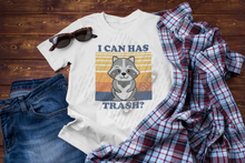 Load image into Gallery viewer, Cute Raccoon, I Can Has Trash? Funny Meme Unisex Classic T-Shirt