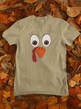 Load image into Gallery viewer, Thanksgiving Turkey 3 Turkey Face T-Shirt - E.G. Supplies, LLC