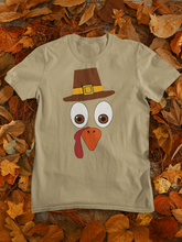 Load image into Gallery viewer, Funny Thanksgiving 5 Turkey Face Unisex T-Shirt - E.G. Supplies, LLC