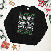 Load image into Gallery viewer, Purry Christmas Cat Ugly Sweater