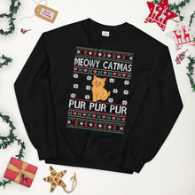 Load image into Gallery viewer, Meowy Catmas Ugly Christmas Sweater