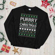 Load image into Gallery viewer, Purry Christmas Cat Ugly Sweater