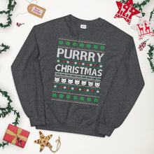 Load image into Gallery viewer, Purry Christmas Cat Ugly Sweater