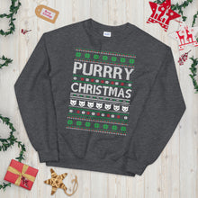 Load image into Gallery viewer, Purry Christmas Cat Ugly Sweater