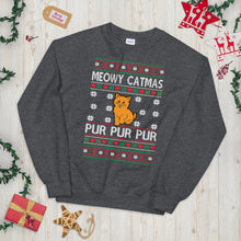 Load image into Gallery viewer, Meowy Catmas Ugly Christmas Sweater