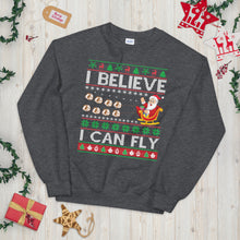Load image into Gallery viewer, I Believe I Can Fly Santa Ugly Christmas