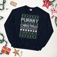 Load image into Gallery viewer, Purry Christmas Cat Ugly Sweater