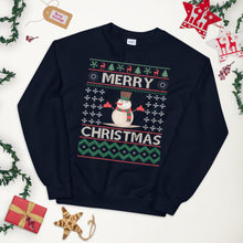 Load image into Gallery viewer, Merry Christmas Snowman Ugly Sweater