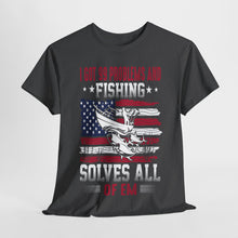 Load image into Gallery viewer, 99 Problems Fishing T-Shirt - American Flag Design
