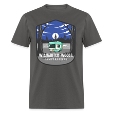 Load image into Gallery viewer, Wishabitch Woods Campgrounds Funny Camping  Unisex T-Shirt - charcoal
