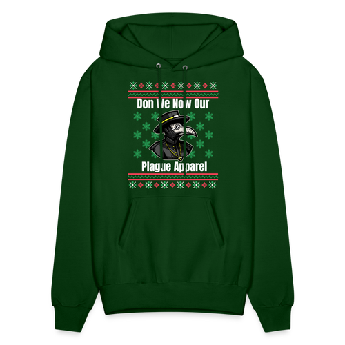 Plague Apparel Ugly Christmas Hoodie - forest green