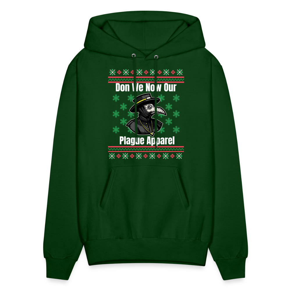 Plague Apparel Ugly Christmas Hoodie - forest green