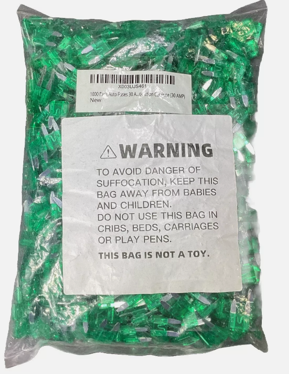 1000 Pack Auto Fuses 30 AMP APM/ATM 32V Mini Blade Style Fuses 30A
