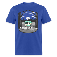 Load image into Gallery viewer, Wishabitch Woods Campgrounds Funny Camping  Unisex T-Shirt - royal blue
