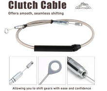 Load image into Gallery viewer, MoKitDora 14” Handlebar Extended Clutch Throttle Cables Brake Line CAN-bus Wiring for Harley 2018-UP Breakout Deluxe Fat Bob Boy Models without ABS, Chrome

