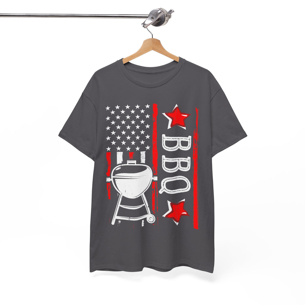 American Flag BBQ T-Shirt Fathers Day Dad Shirt