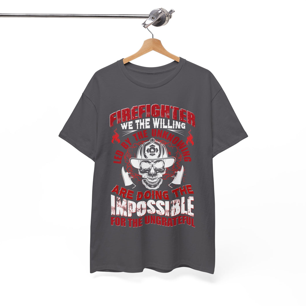 Firefighter Skull Quote Tee - Doing the Impossible