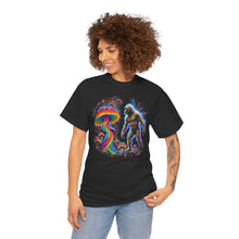 Load image into Gallery viewer, Psychedelic Early Mankind and Cosmic Mushroom Unisex Heavy Cotton Tee
