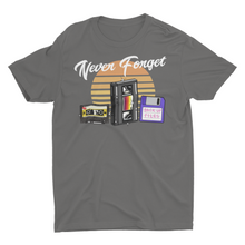 Load image into Gallery viewer, Never Forget Retro Vintage Cassette Tape Graphic Novelty Unisex Funny T-Shirt
