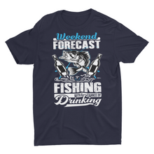 Load image into Gallery viewer, Weekend Forecast Fishing With A chance Funny Fishing Unisex T-Shirt
