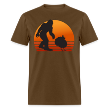 Load image into Gallery viewer, Bigfoot Thanksgiving Funny Sasquatch Turkey Unisex Classic T-Shirt - brown
