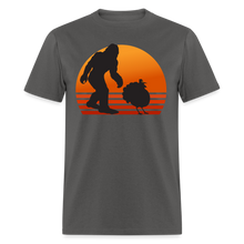 Load image into Gallery viewer, Bigfoot Thanksgiving Funny Sasquatch Turkey Unisex Classic T-Shirt - charcoal
