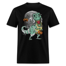 Load image into Gallery viewer, T-Rex Skeleton Dinosaur Full Moon Halloween Unisex Classic T-Shirt - black
