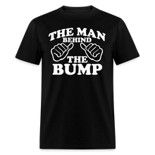 Load image into Gallery viewer, The Man Behind The Bump, Pregnancy Gift Shirt - black
