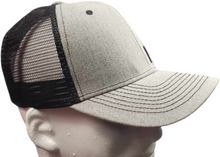 Load image into Gallery viewer, F*CK OFF, RESPECTFULLY&quot; CHARCOAL AND BLACK SNAP BACK TRUCKER HAT
