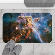 Load image into Gallery viewer, Space Nebula Galaxy Print Bath Mat, Space Decor, Bathroom Decor, Nature&#39;s Beauty, Space Art, Astronomy Decor, Science Theme
