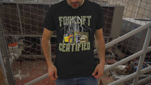 Load and play video in Gallery viewer, Retro Style Funny Forklift Operator Forklift Certified Unisex T-Shirt
