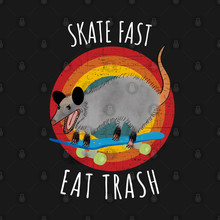 Load image into Gallery viewer, Skate Fast, Eat Trash Cute Opossum Meme Unisex Classic T-Shirt
