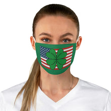 Load image into Gallery viewer, Shamrock American Flag Fabric Face Mask
