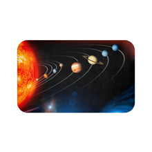 Load image into Gallery viewer, Solar System, Space Bath Mat, Space Decor, Bathroom Decor, Nature&#39;s Beauty, Space Art, Astronomy Decor, Science Theme
