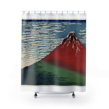 Load image into Gallery viewer, Fine Wind, Clear Morning by Katsushika Hokusai, Art Shower Curtain - E.G. Supplies 
