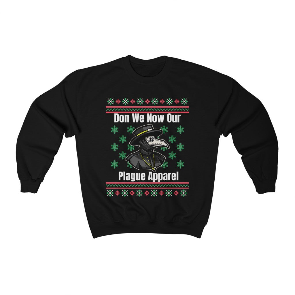 Ugly Christmas Sweater Style Plague Doctor Unisex Heavy Blend™ Crewneck Sweatshirt