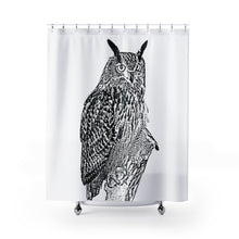 Load image into Gallery viewer, Great horned owl Shower Curtain

